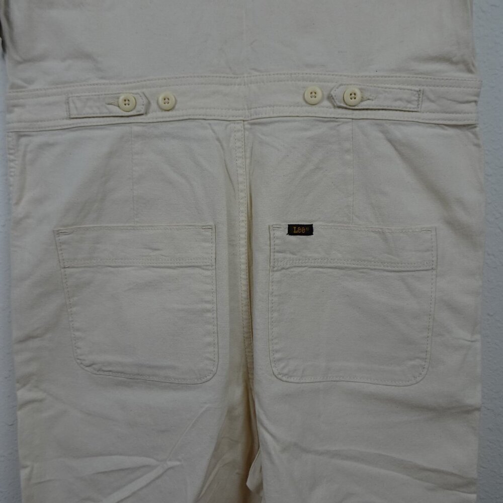 Lee Denim Romper Size S Beige Short Union Alls One Piece Jumpsuit - Picture 7 of 11